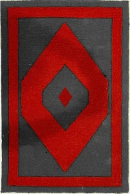 Безворсовий килим Gabbeh tuft 1100 grey-red