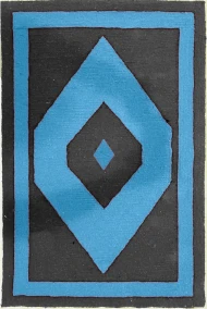 Безворсовий килим Gabbeh tuft 1100 grey-l-blue