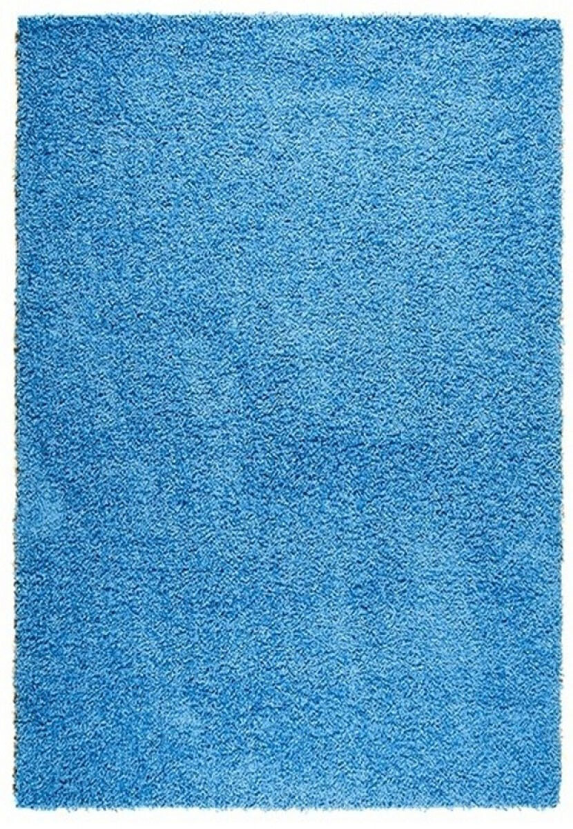 Голубой ковер с длинным ворсом loca 6365a blue