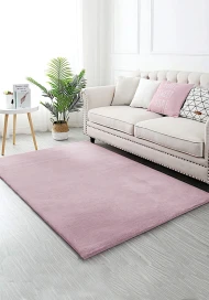 Рожевий килим з високим ворсом rabbit povder-pink