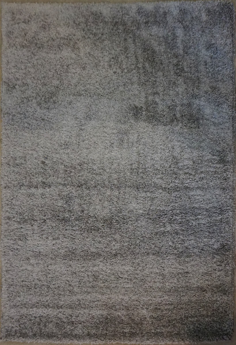Сірий килим з довгим ворсом loca 6365a l.gray