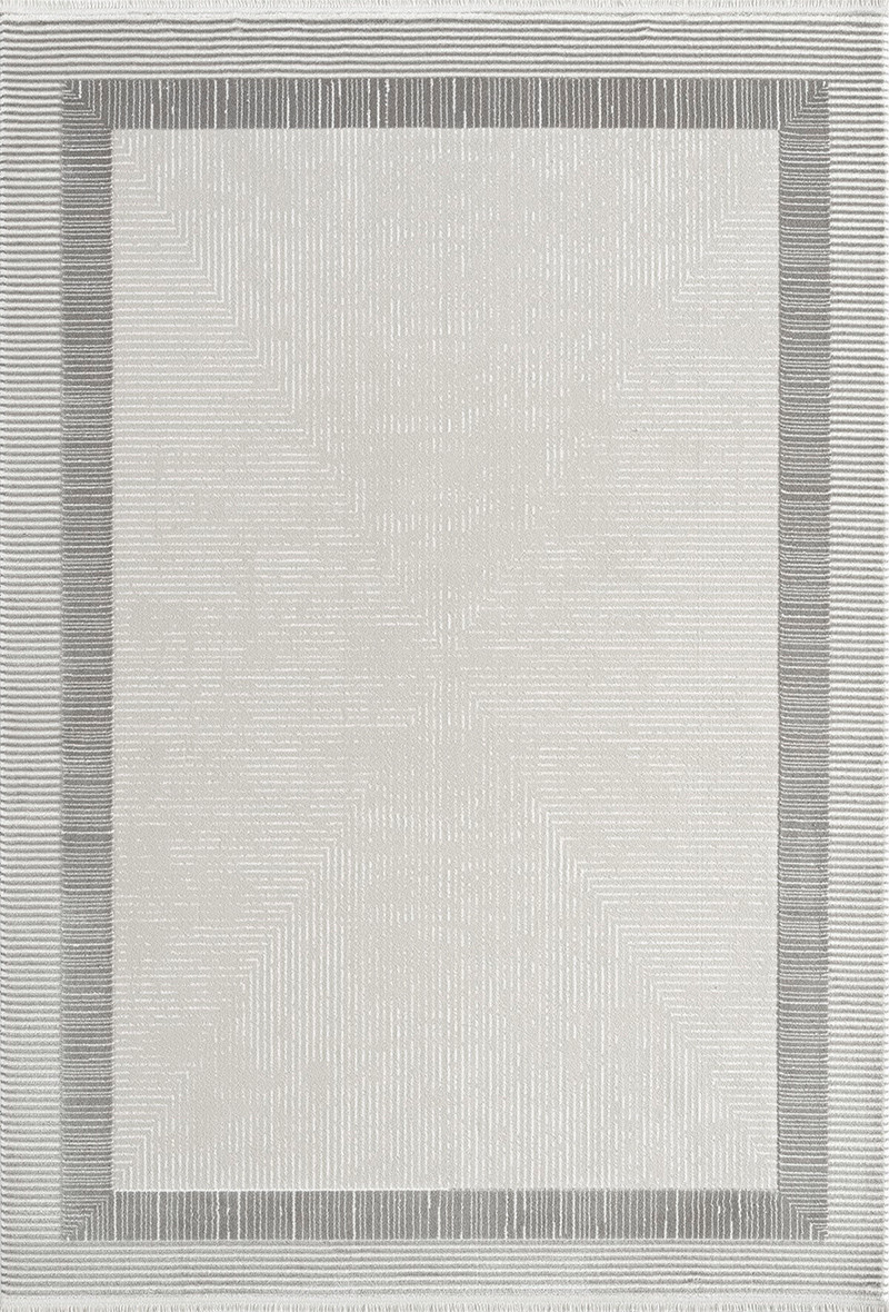 Сірий акриловий килим taboo plus de16c grey