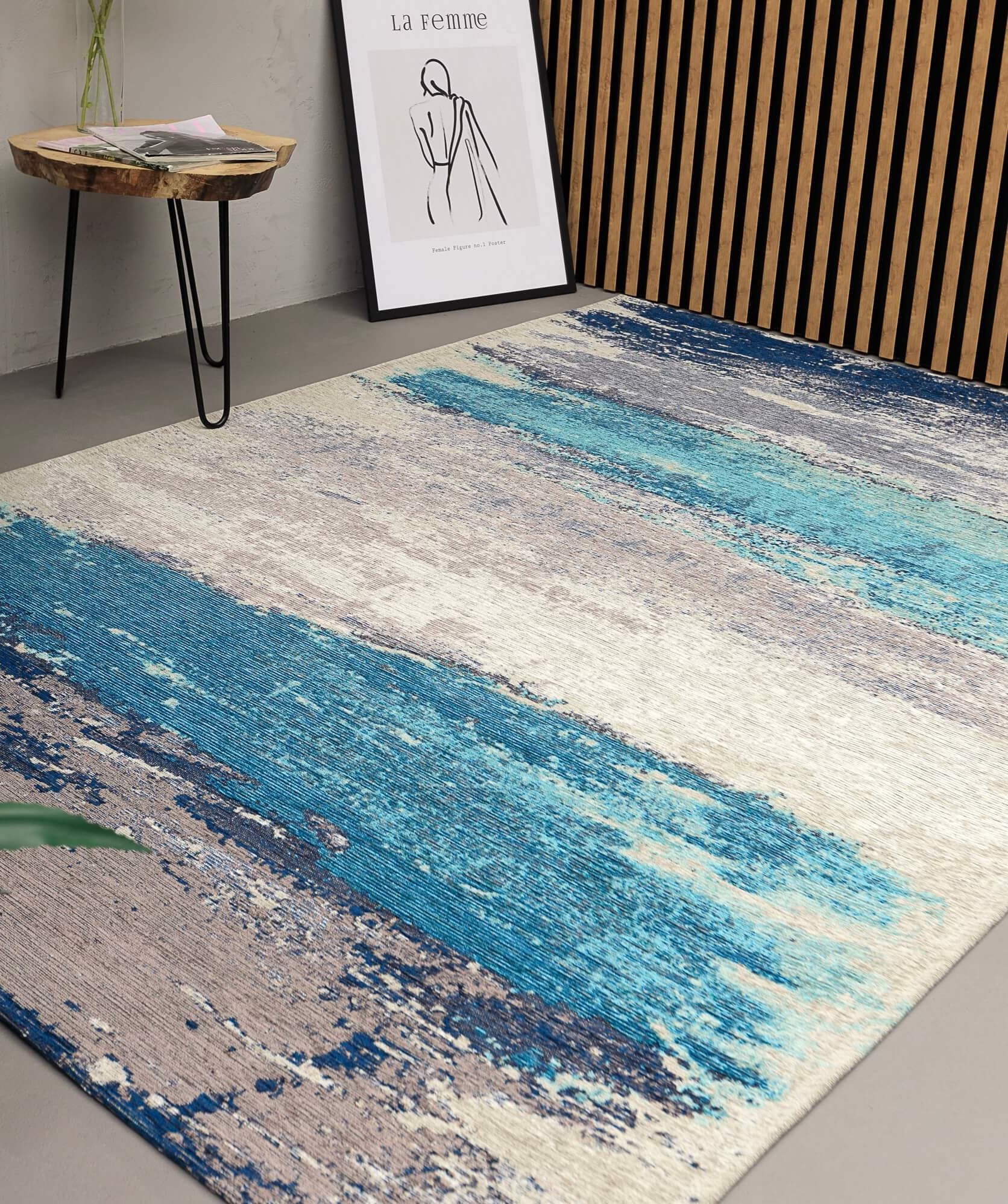 Безворсовий килим Almina 118552 grey-blue
