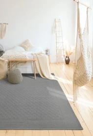 Сірий вовняний килим  lana md 7637-68400