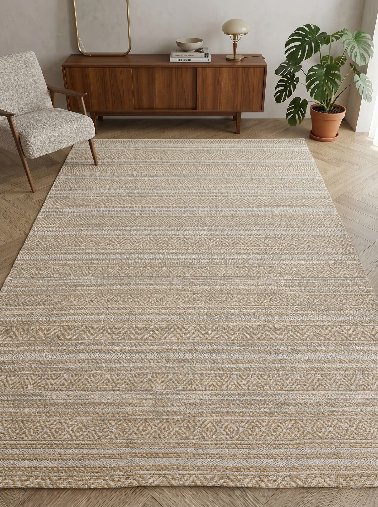 Безворсовий килим Casacotton 21866a cream