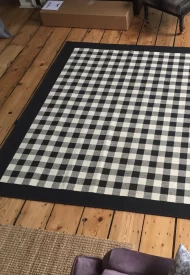 Безворсовий килим Millinge black-white