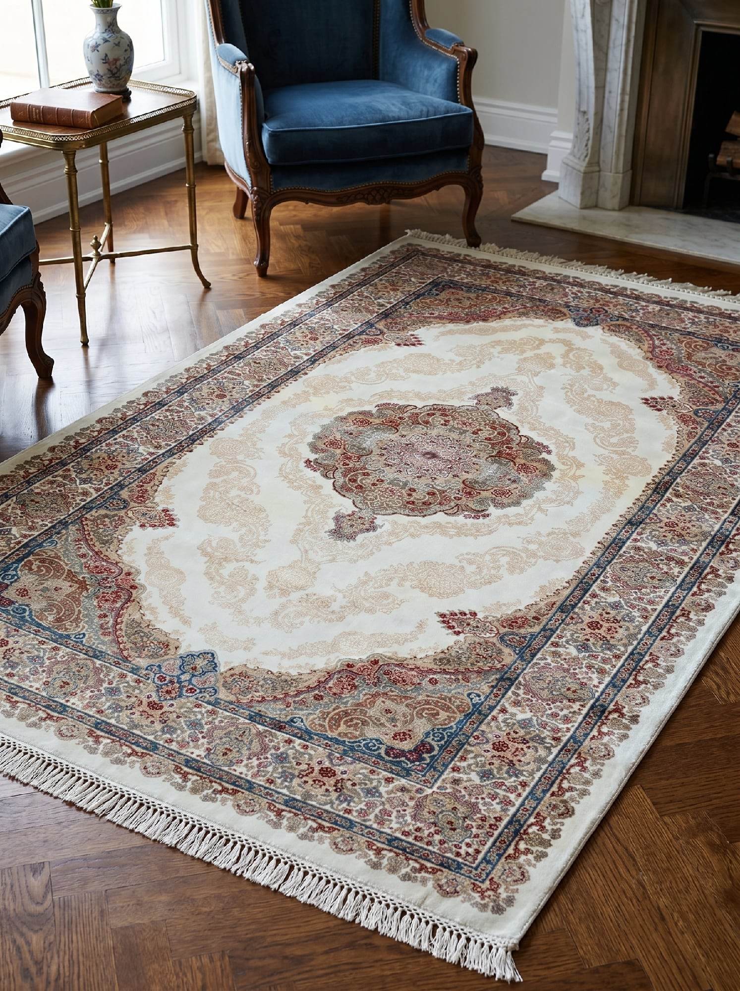 Ковры из вискозы Elexus Hereke 1513 beyaz
