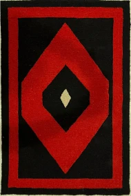 Безворсові килими Gabbeh tuft 1100 black-red