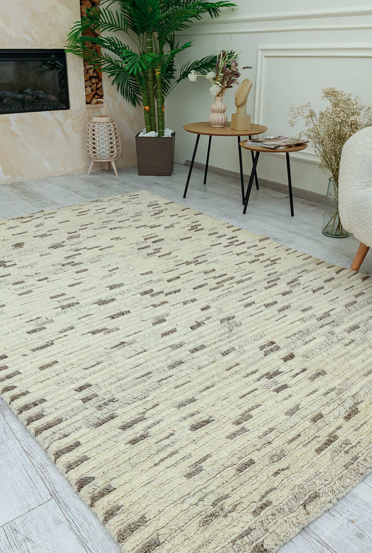 Вовняний килим Hand Knotted - Chak uni beige