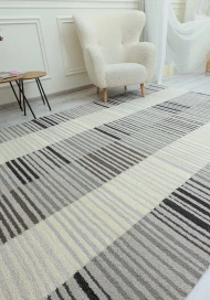 Вовняний килим Hand Tufted - Panache block stripe ivory-grey