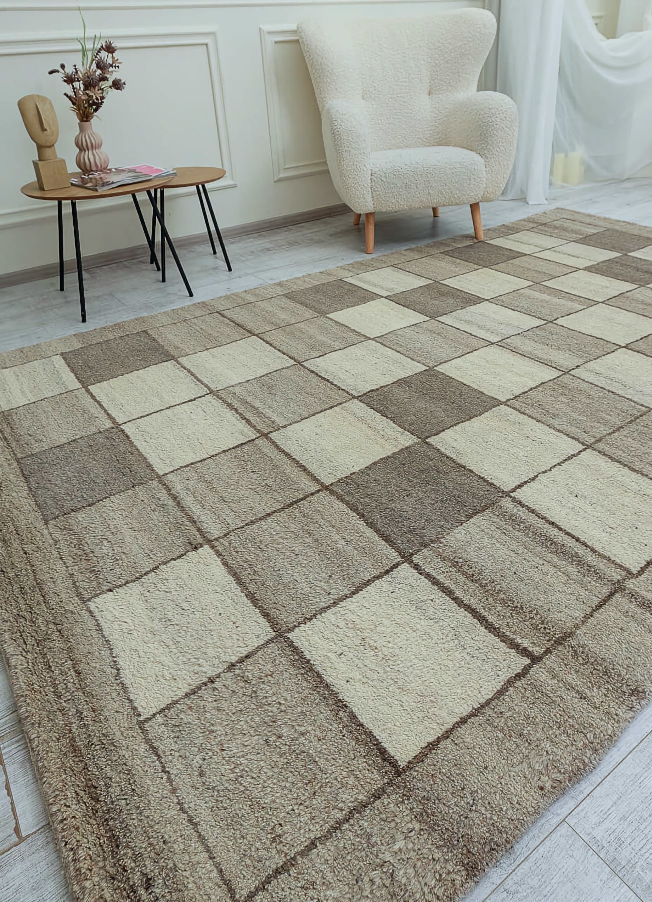 Вовняний килим Hand Knotted - Yunlu-1 natural
