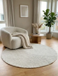 Белый ковер hera pm89a white круг