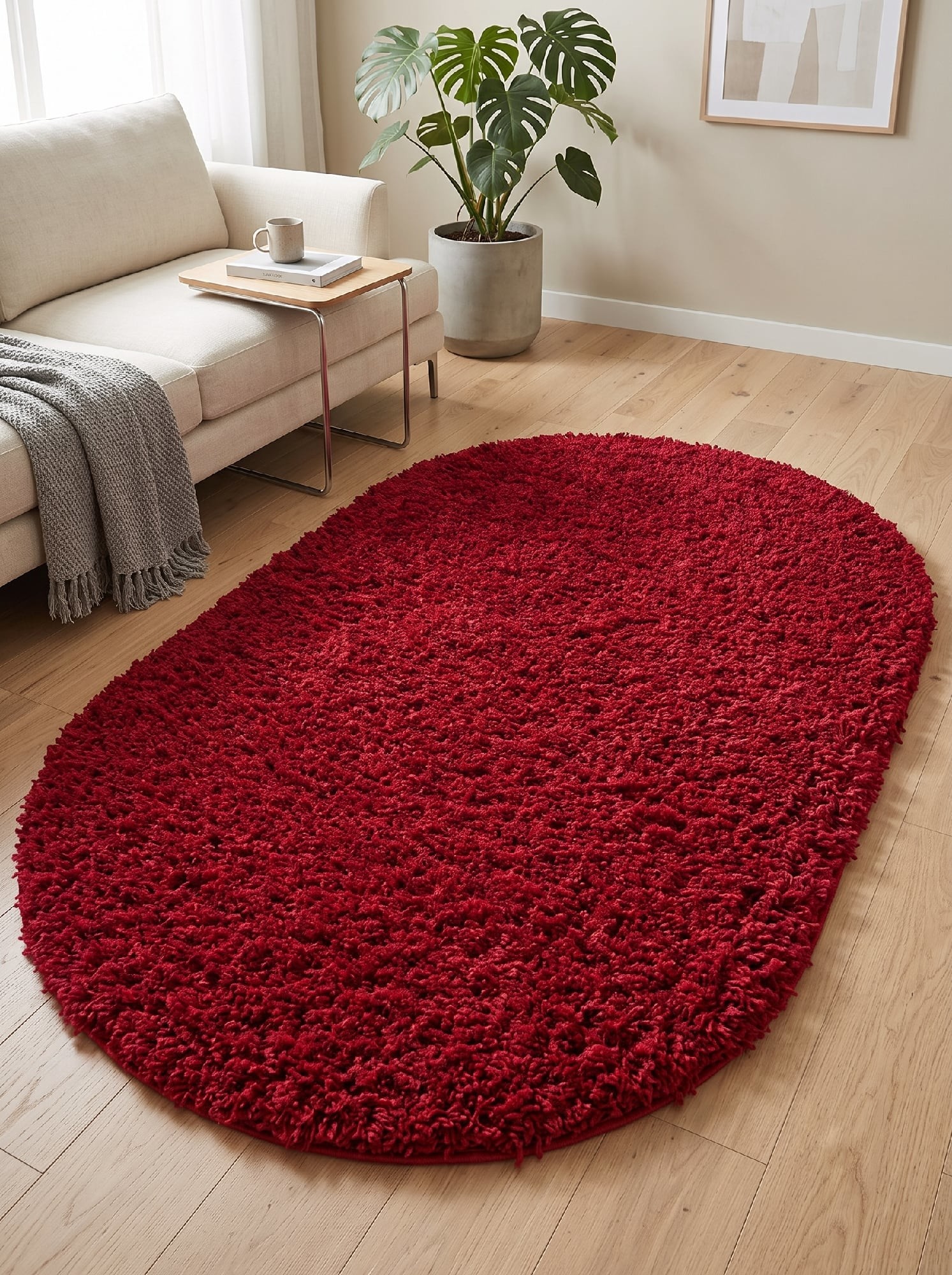 Килим з високим ворсом Himalaya 8206A red овал