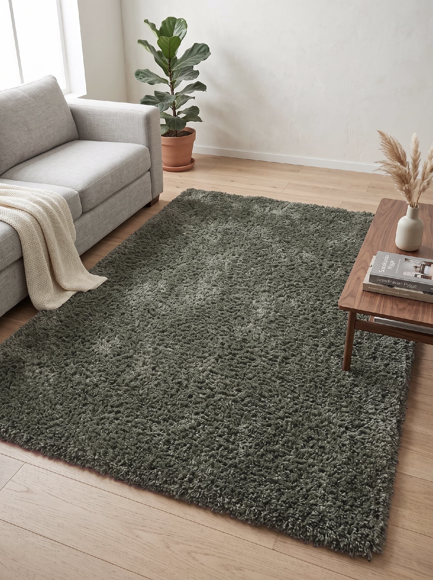 Килим з високим ворсом Himalaya 8206b l.green