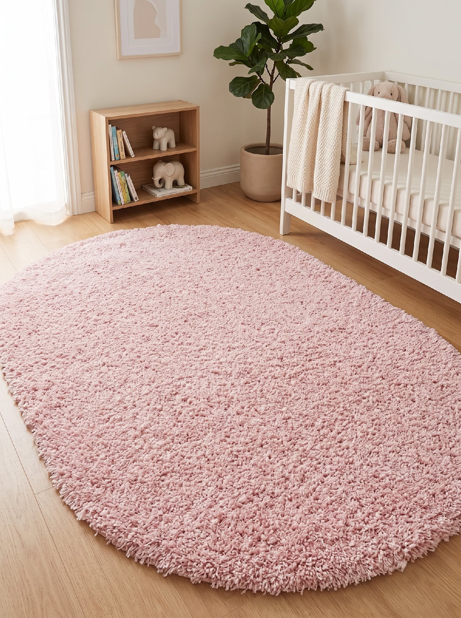 Килим з високим ворсом Himalaya A703A pink овал