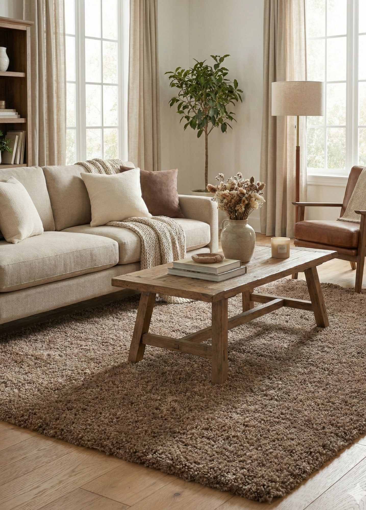 Килим з високим ворсом Himalaya 8206A beige