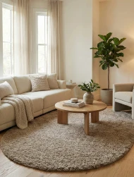 Килим з високим ворсом Himalaya 8206A beige овал