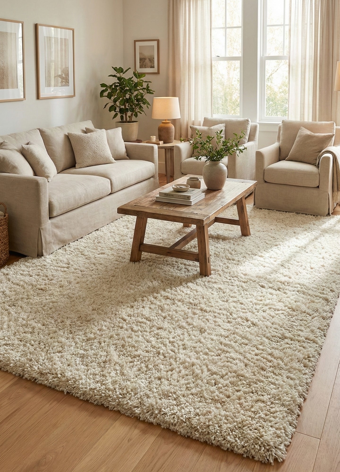 Килим з високим ворсом Himalaya 8206A cream