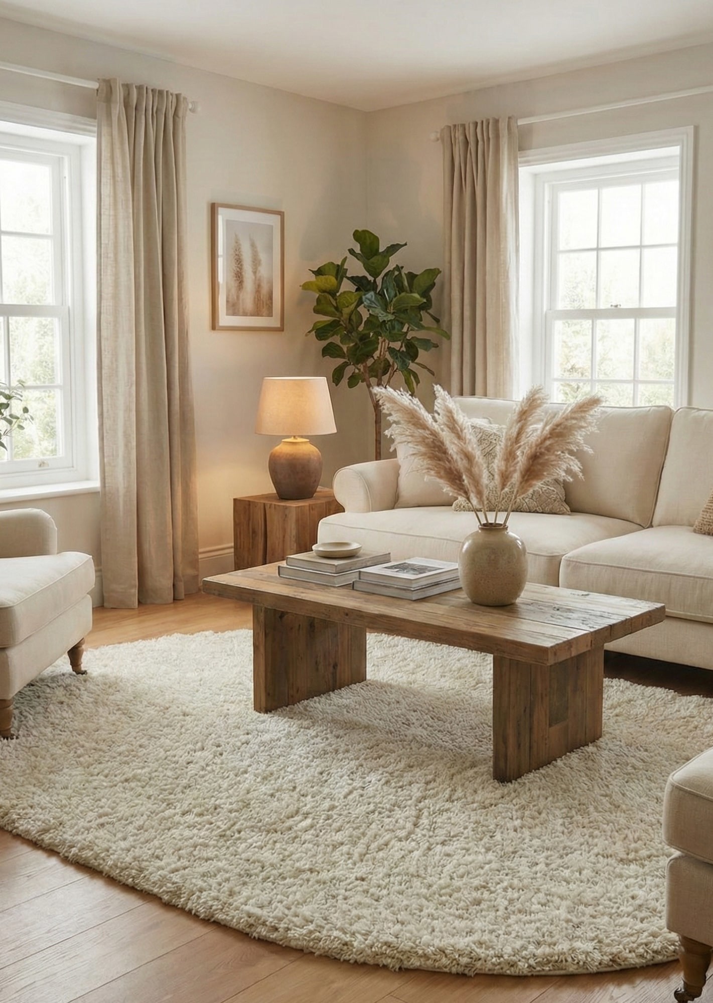 Килим з високим ворсом Himalaya 8206A cream овал