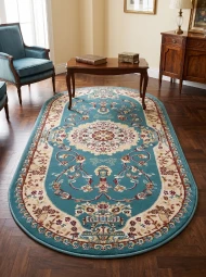 Синтетичні килими Iranian Star 2657A BLUE ОВАЛ