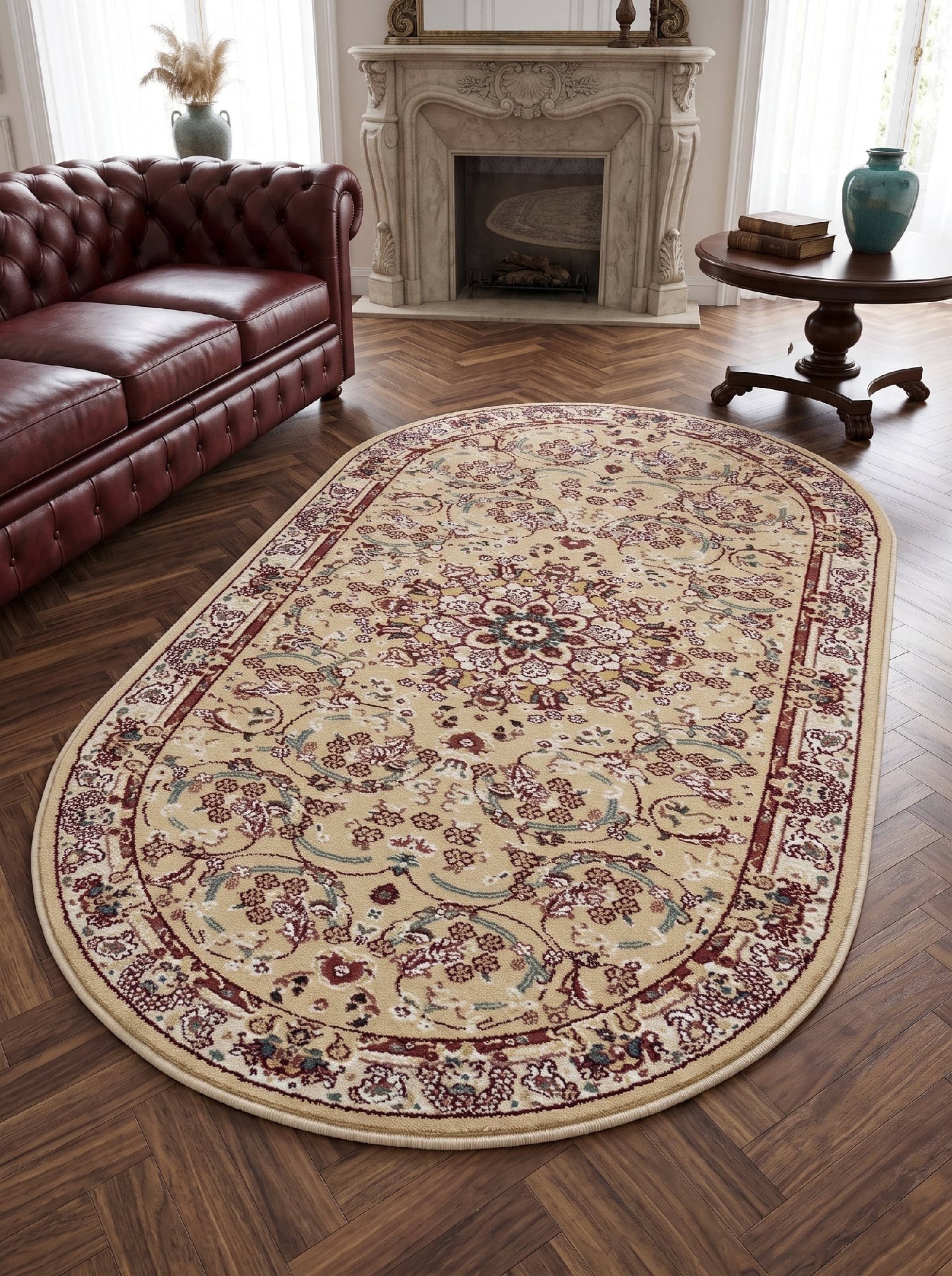 Синтетичні килими Iranian Star 4130a BEIGE ОВАЛ