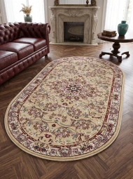 Синтетические ковры Iranian Star 4130a BEIGE ОВАЛ
