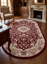 Синтетические ковры Iranian Star 4130a RED ОВАЛ
