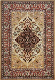 Шерстяной ковер Isfahan Leyla amber