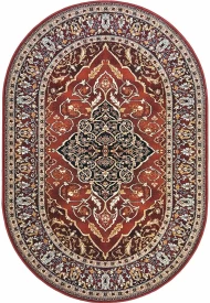 Вовняний килим Isfahan Leyla ruby овал