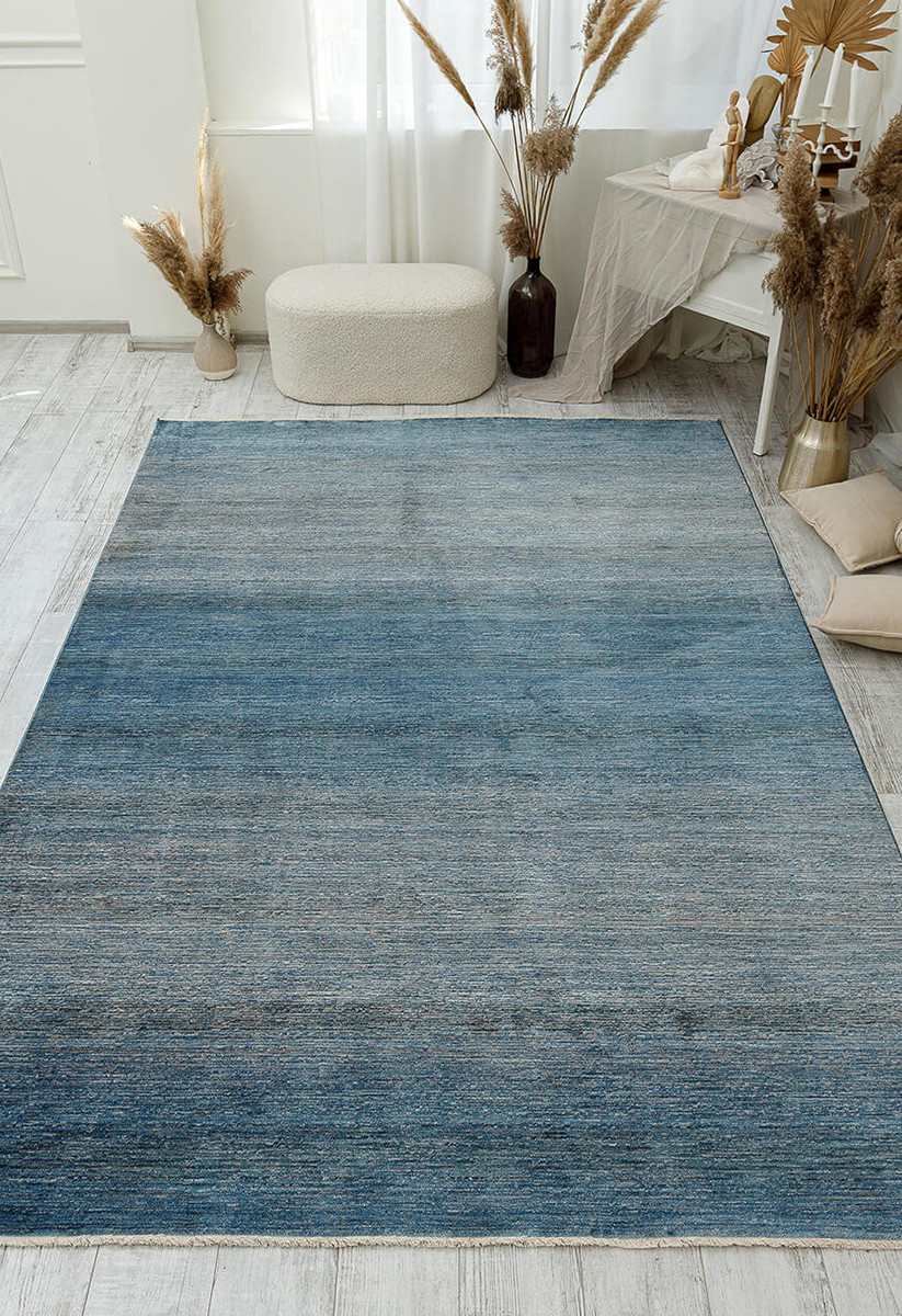 Блакитний килим kasmir 7/24 12611 navy-grey