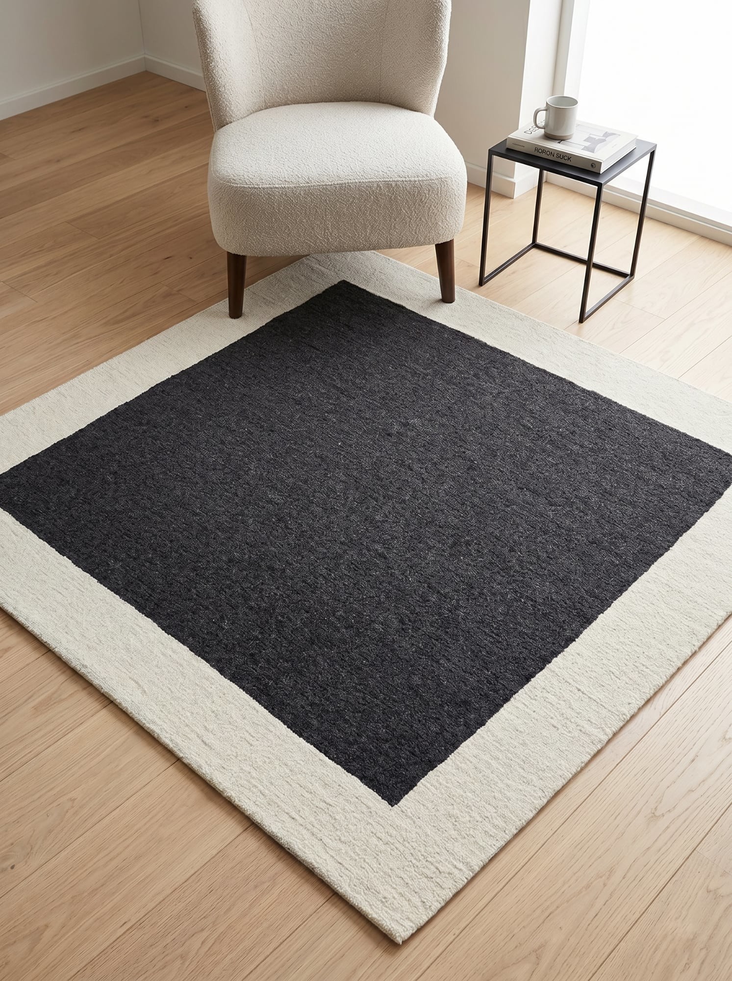 Безворсовий килим Black Square carpet