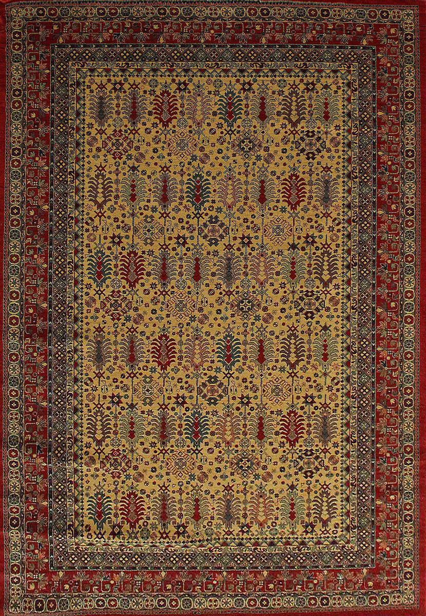 Вовняний килим Kirman 0204 camel-red