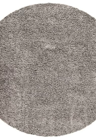 Серый ковер с длинным ворсом loca 6365a gray круг