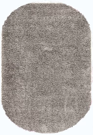 Сірий килим з довгим ворсом loca 6365a gray овал