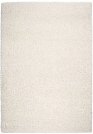 Білий килим з довгим ворсом loca 6365a white-cream