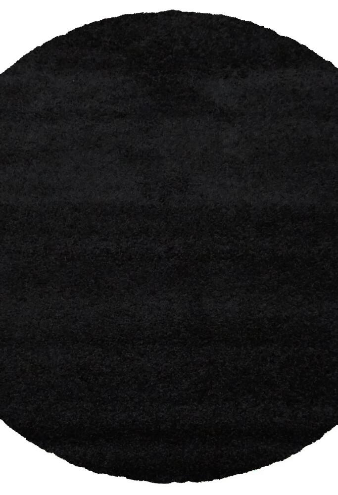 Високоворсні килими Loca 6365A black круг