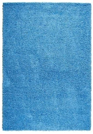 Голубой ковер с длинным ворсом loca 6365a blue