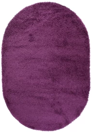Фиолетовый ковер с длинным ворсом loca 6365a d.purple овал