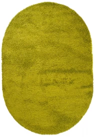 Зелений килим з довгим ворсом loca 6365a green овал