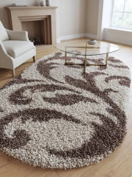 Високоворсні килими Loca 9161A beige овал