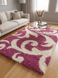 Високоворсні килими Loca 9161A d.pink