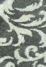 Сірий килим з довгим ворсом loca 9161a gray