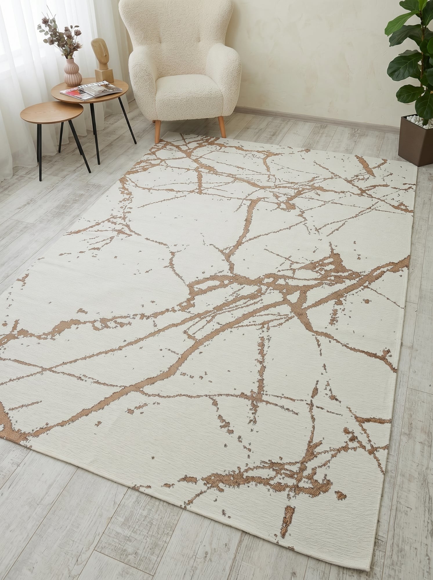 Безворсовий килим Lotus 114284 cream