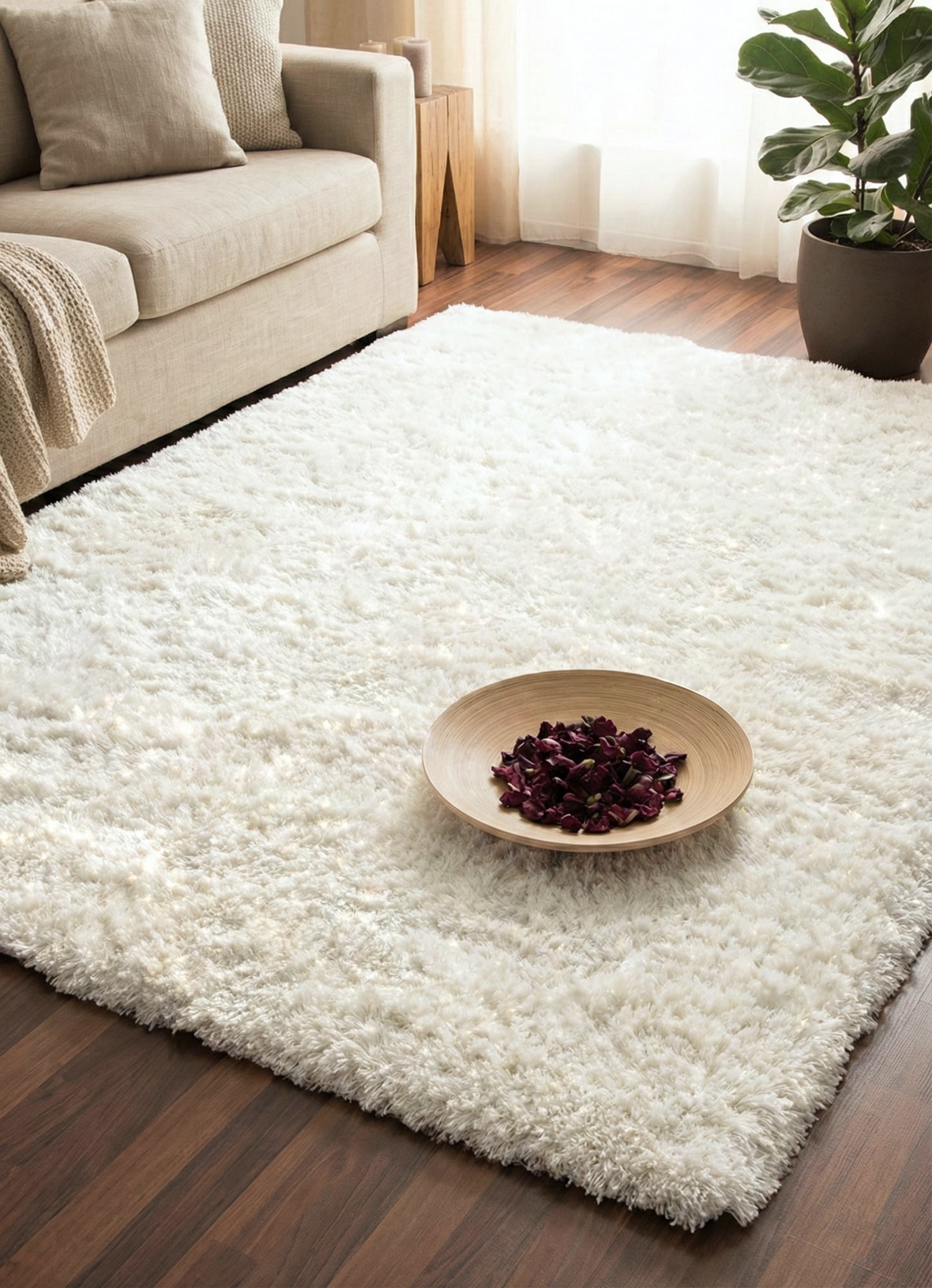 Килим з високим ворсом Monaco Lalee - 444 White