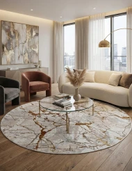 Килим Palermo MZ34B cream круг