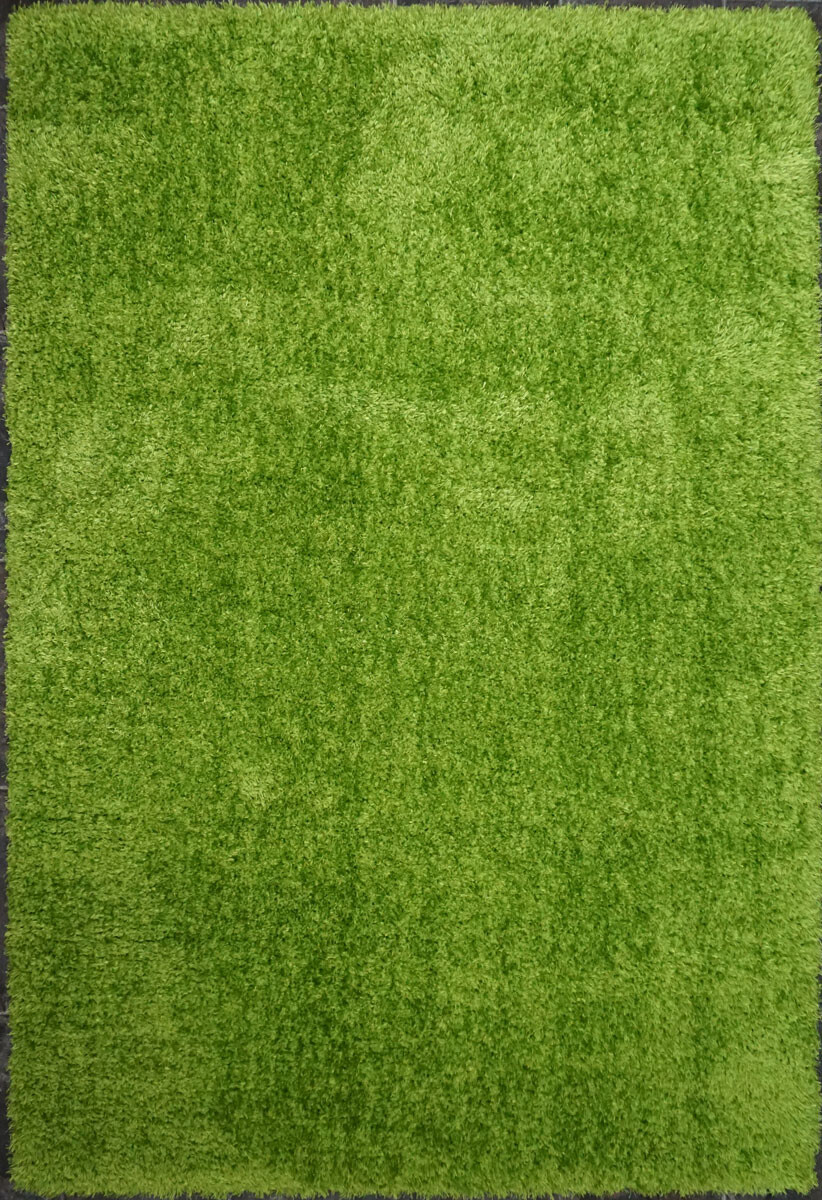Зелений килим з високим ворсом puffy 4b s001a green