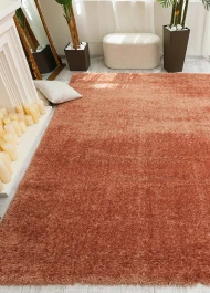 Ковер с высоким ворсом Puffy 4b S001a brick red