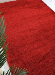 Килим з високим ворсом Puffy 4b S001a red