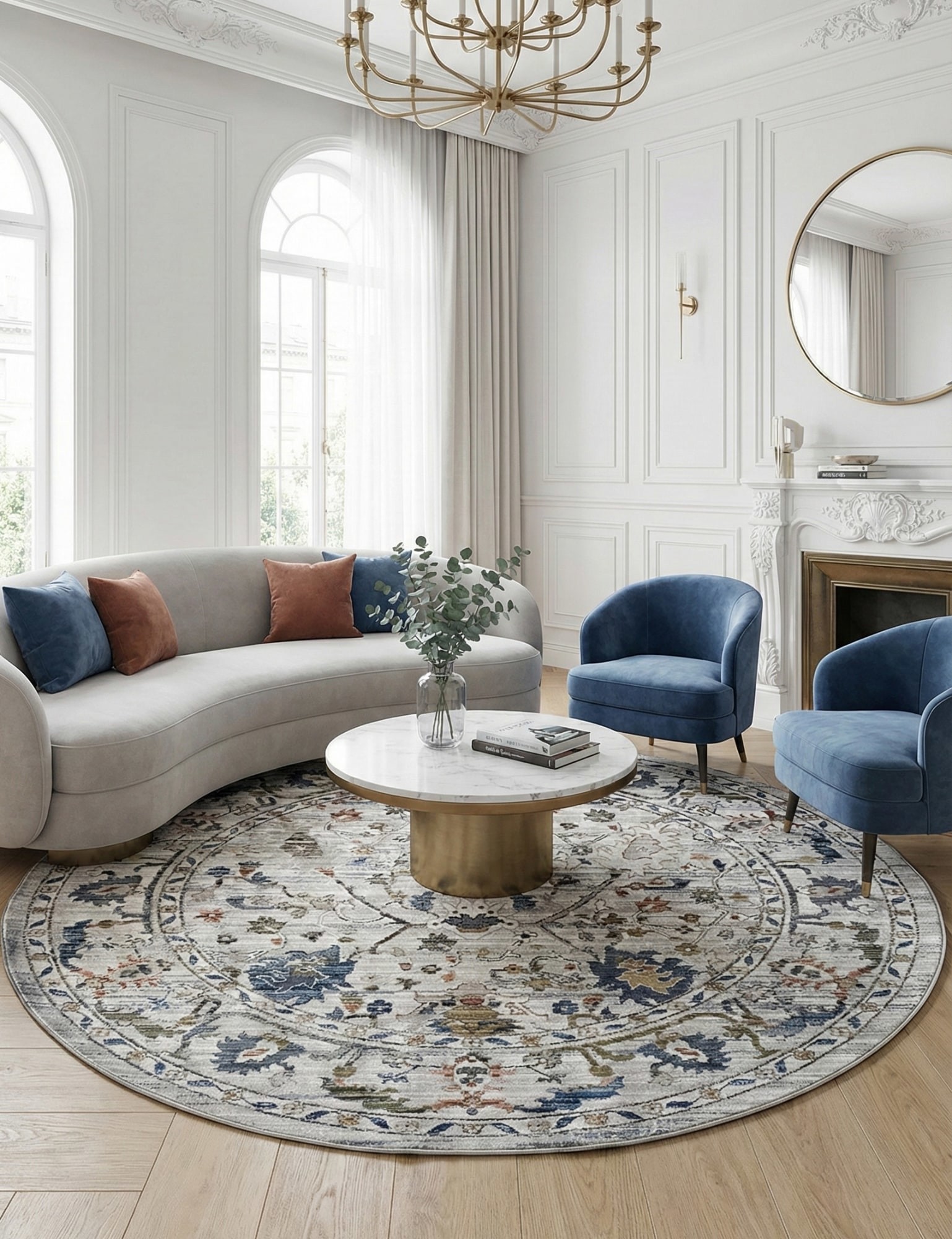 Килим Rivoli ku95a l.beige круг