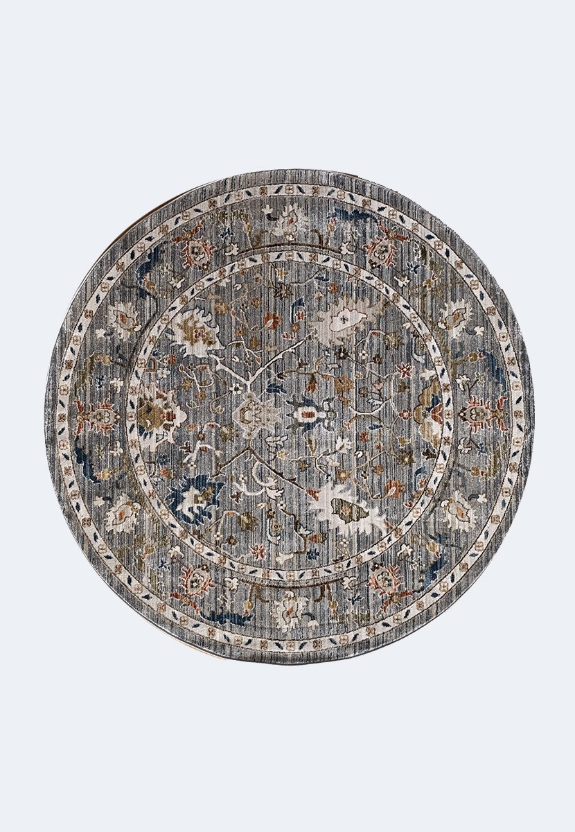 Синтетические ковры Rivoli ku95a gray круг
